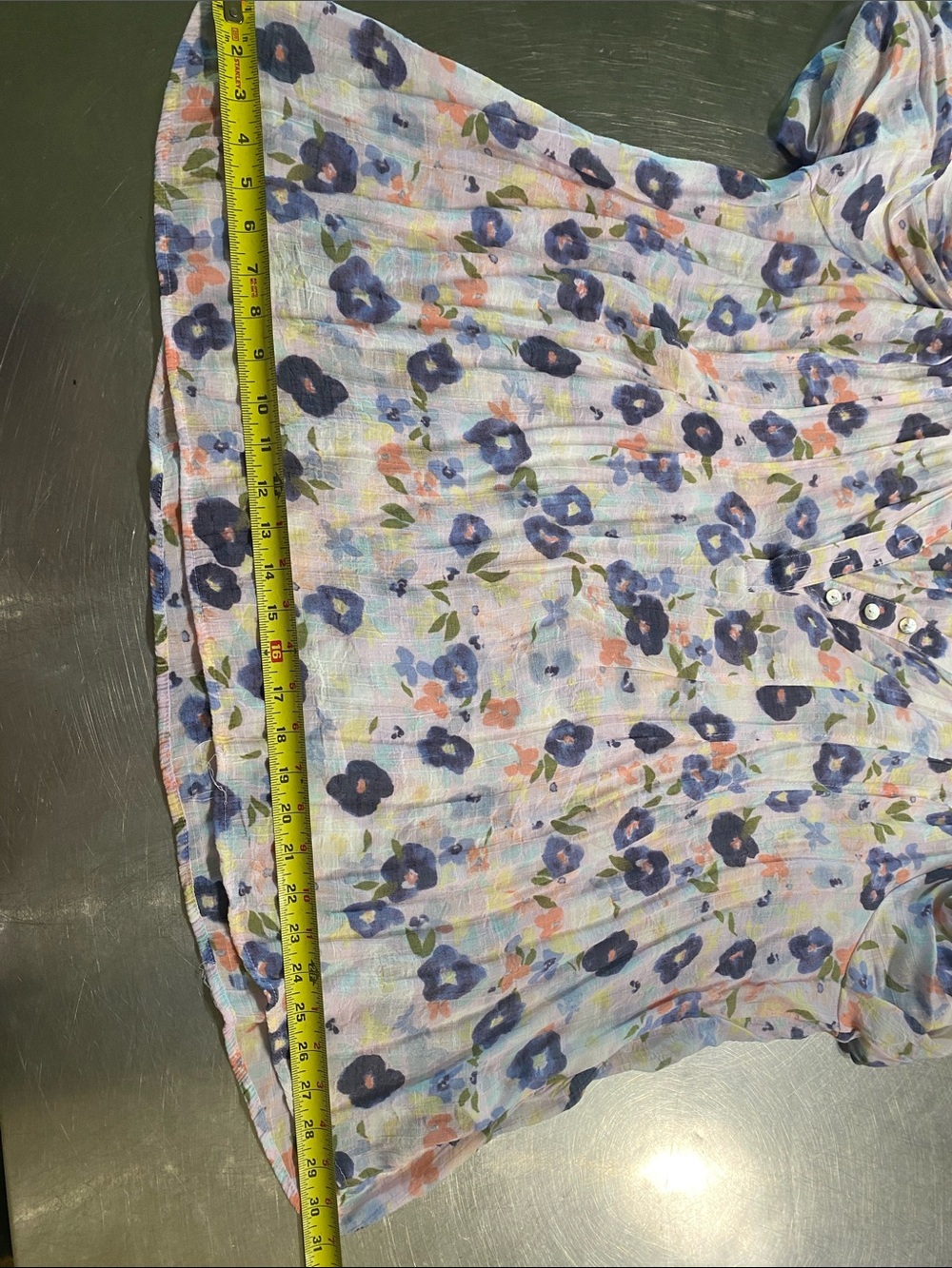 Zac & Rachel Pastel Floral Blouse in Lavender, Navy and Coral Women’s Size 3X - Picture 6 of 7